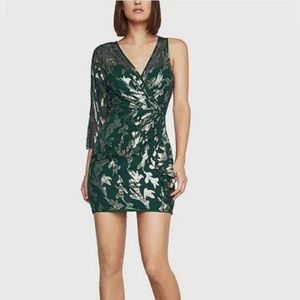 NWT  BCBG MAXAZRIA Faux Wrap Dress, Size: 0, Color: Fern Green